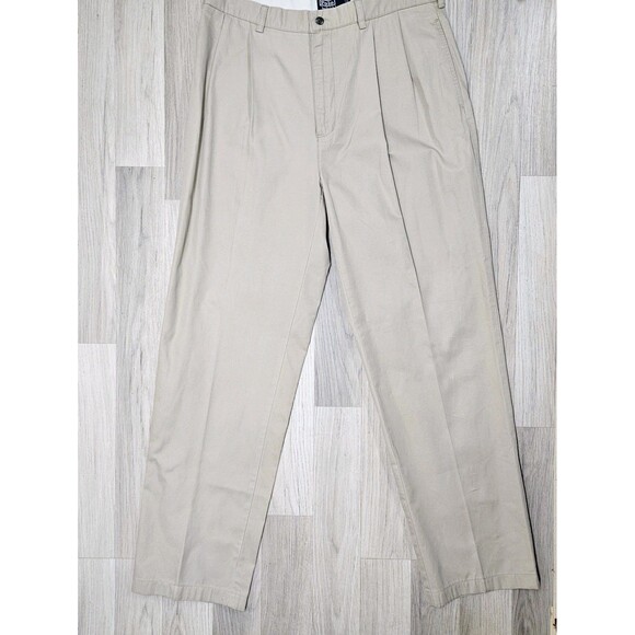 Polo Ralph Lauren Mens Tan Pleated Dress Pants Hammond 36×34 - Picture 2 of 12